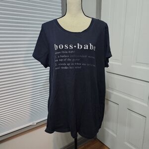 Torrid Slim Fit Crew Tee - TriblendJersey Boss Babe, Black